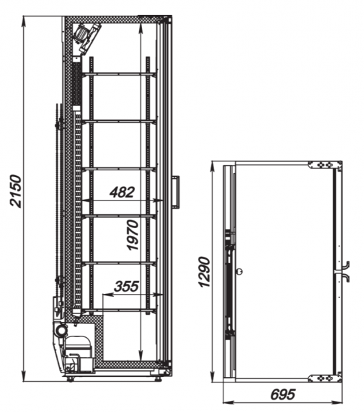 Шкаф холодильный Flex-1217-Eco-L-U