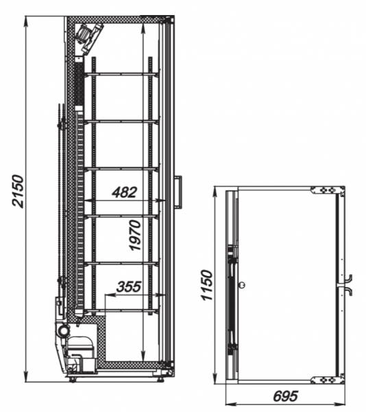 Шкаф холодильный Flex-1076-Eco