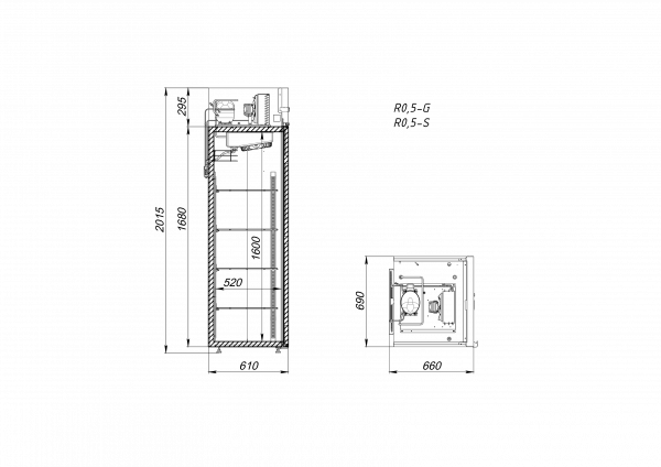 Шкаф холодильный R0.5-S