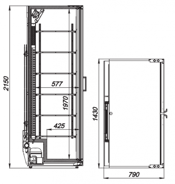 Шкаф холодильный Max-1602-Eco-L-U