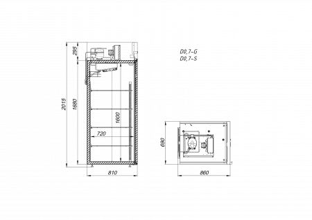 Шкаф холодильный V0.7-GLD