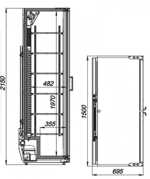 Шкаф холодильный Flex-1428-Eco-U
