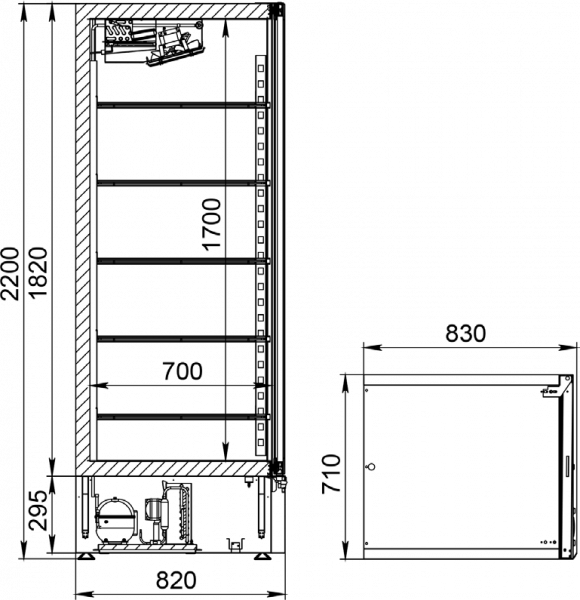 Шкаф холодильный D0.7-Sb