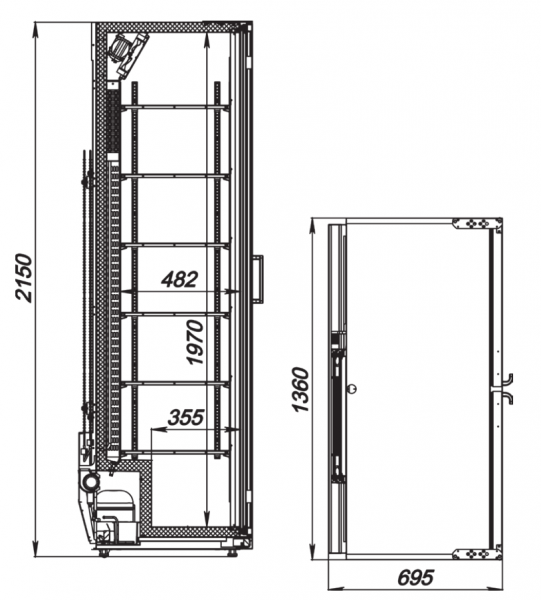 Шкаф холодильный Flex-1288-Eco-L-U