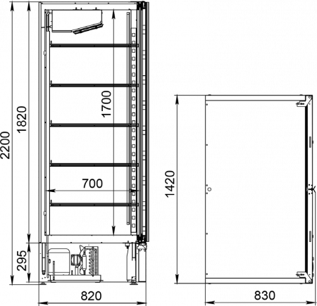 Шкаф холодильный D1.4-Sb